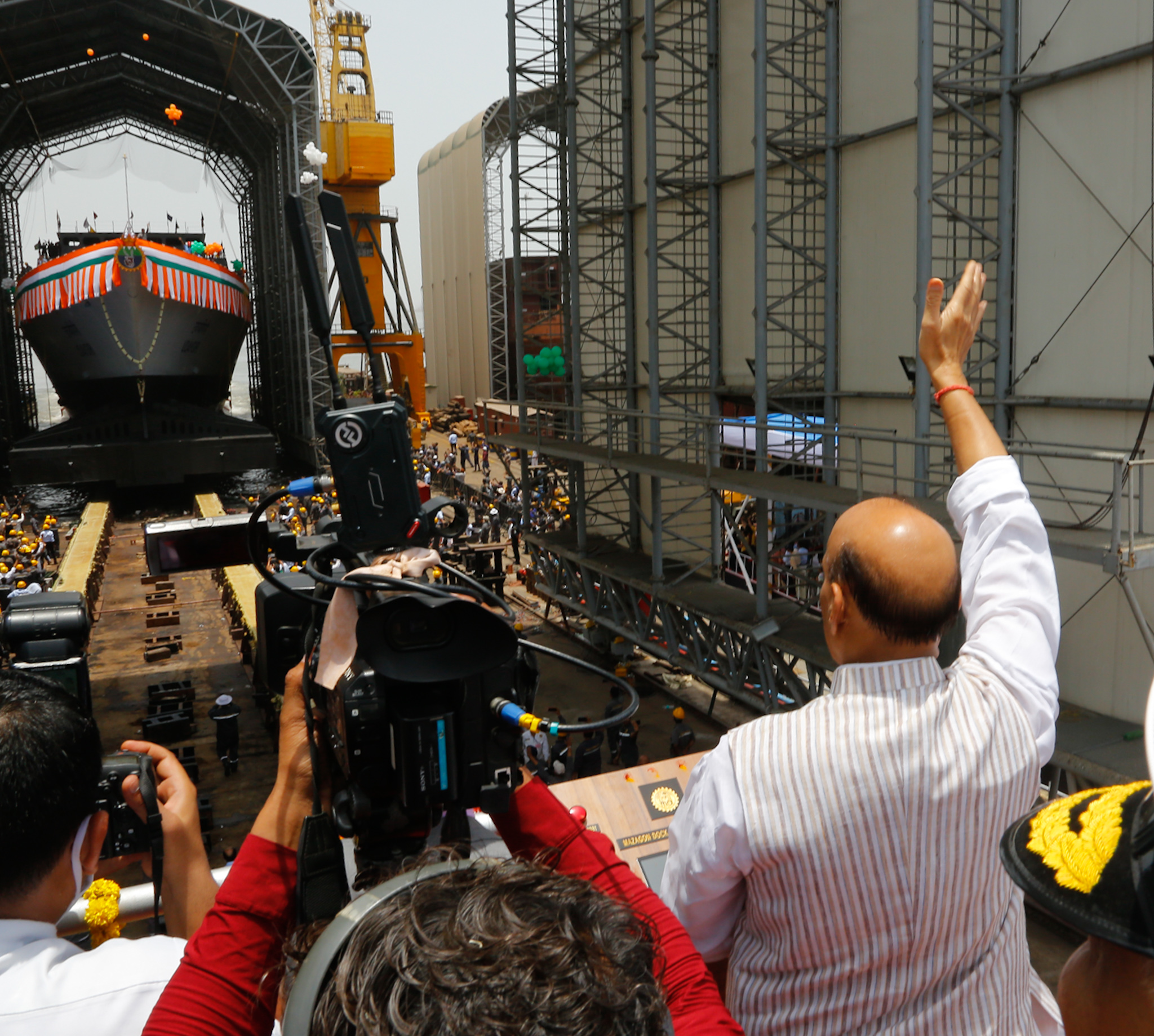 India launches two indigenous warships